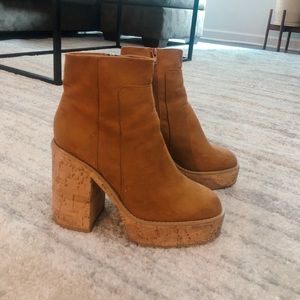 ASOS burnt orange booties (size 9)
